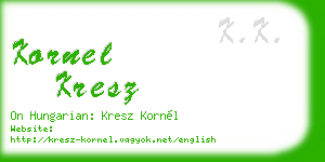 kornel kresz business card